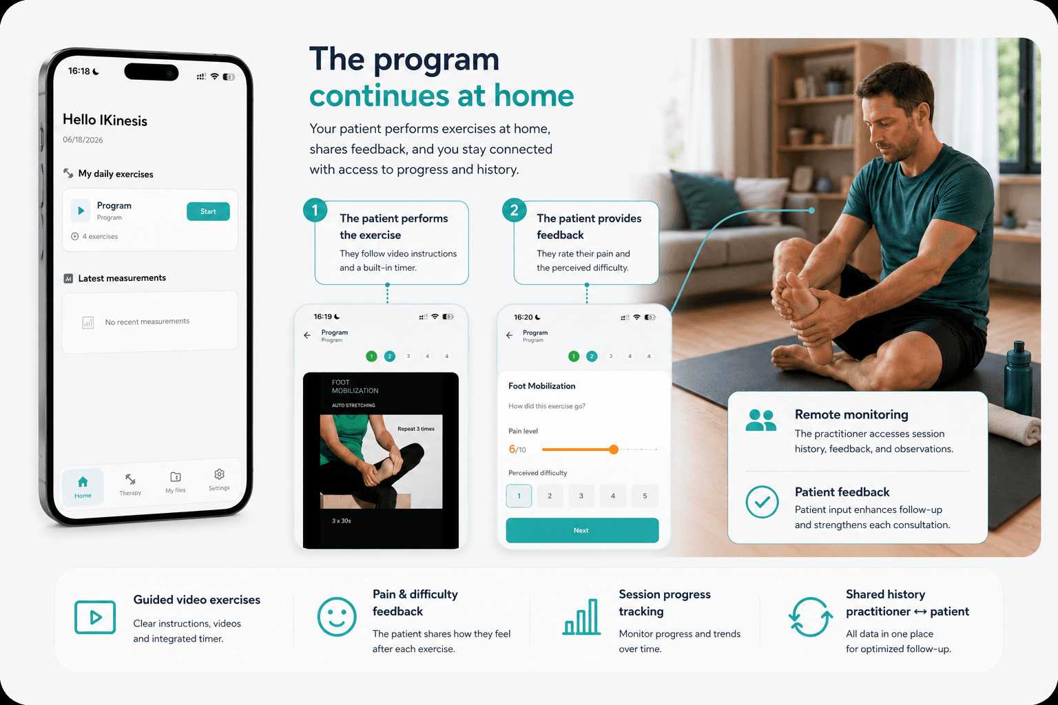 Patient app & remote exercises